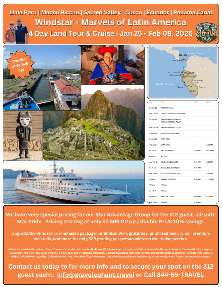 Windstar Marvels of Latin America Cruise Tour