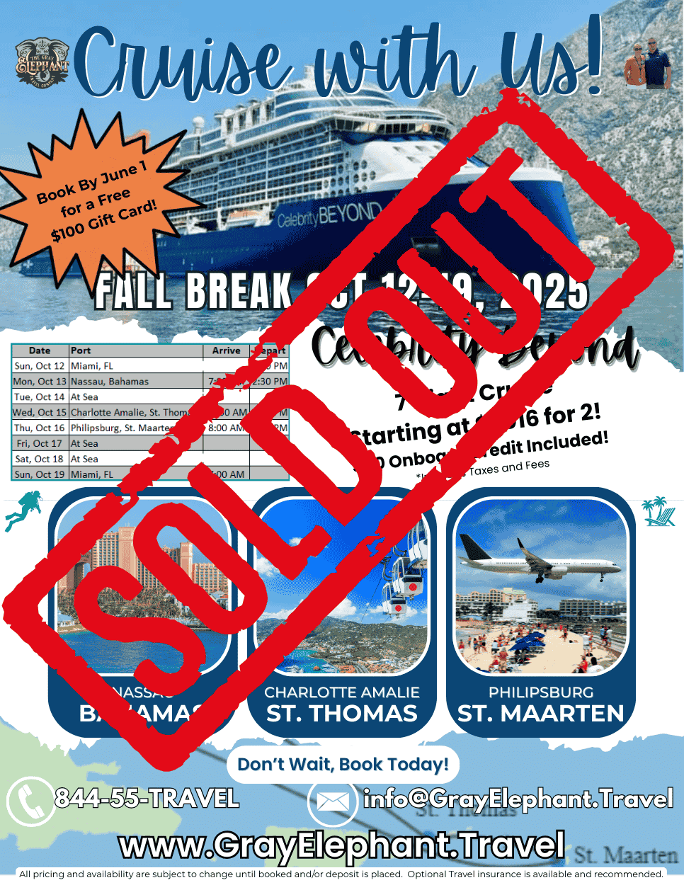 Celebrity Cruise Sold Out